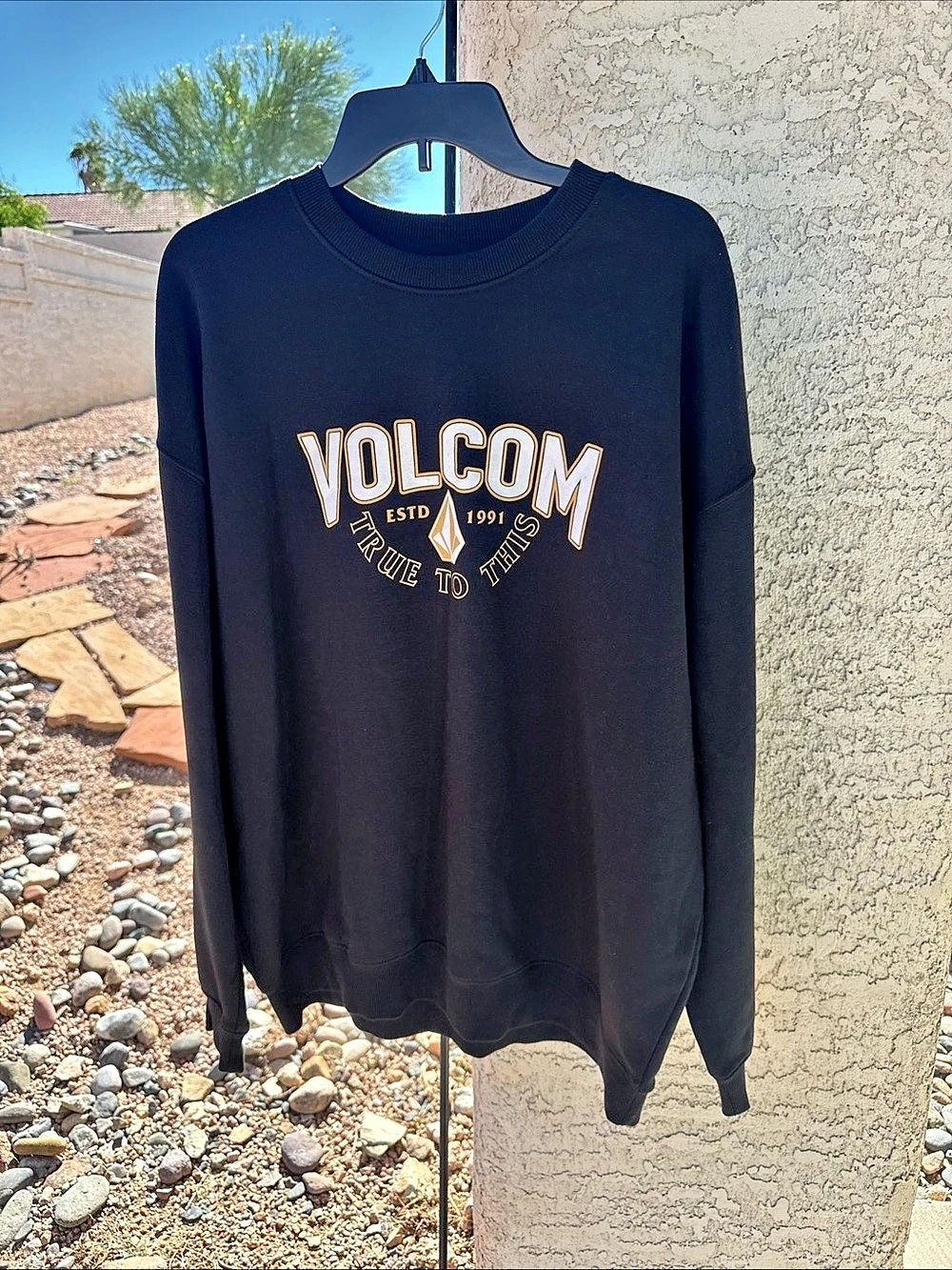 Volcom True to This Crewneck Sweatshirt Black XL new u20